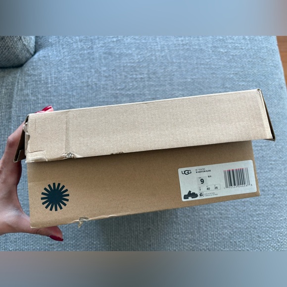 UGG Ashton Black Platform Slide Sandals Size 9 Women’s Chunky Criss Cross Strap - Picture 5 of 16